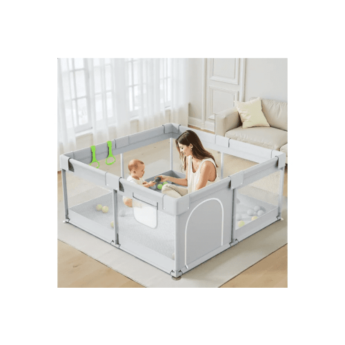 Pkinoicy 47x47inch Small Baby Play Pen, Baby Playpen, Playpen for Babies and Toddlers, Toddler Playpen for Apartment,Unisex
