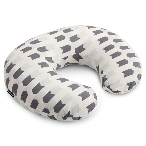 Dream On Me Beeboo Nursing Pillow and Positioner, Breastfeeding and Bottlefeeding Pillow, Removable and Washable Pillow Cover, Soft and Breathable Fabric, Fawn Brown