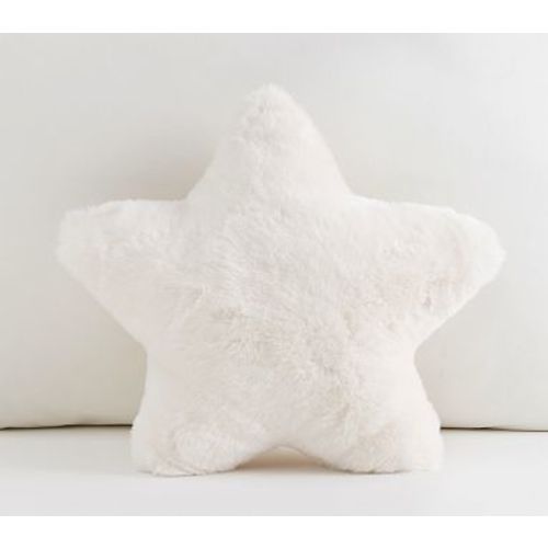 Fur Star Pillow, Ivory