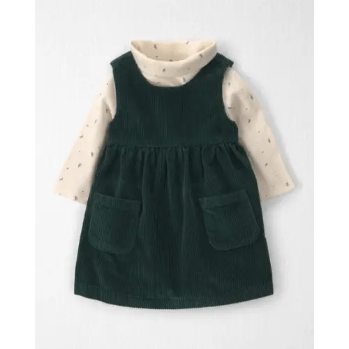 Baby Girl 2-Piece Organic Cotton Corduroy Jumper Set - Little Planet | Carter's