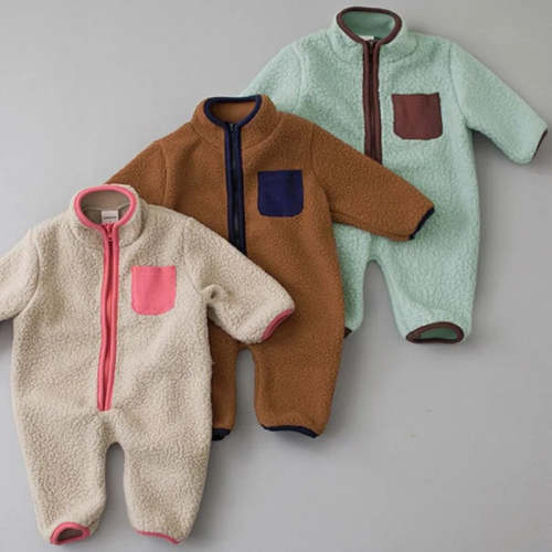 Maison Béatrice Little Lamb Fleece Romper - 9-12 months