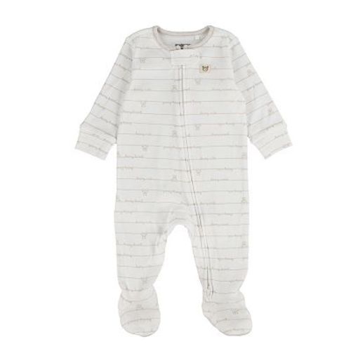Newborn Baby Boys Huggies® 100% Organic Striped Footed Coverall