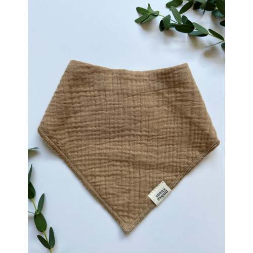 Solid Brown Bandana Bib - Tumbleweed