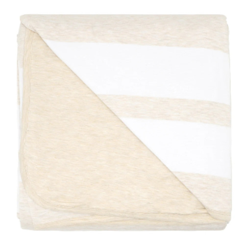 Heather Oatmeal Stripe Bamboo Viscose Oversized Cloud Blanket® - Little Sleepies