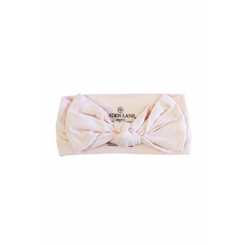 Solid Blush Knit Large Bow Headwrap