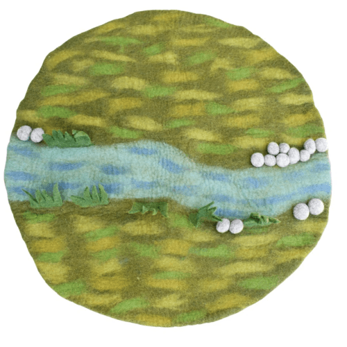 Felted Spring Play Mat Playscape
