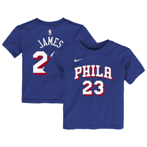 LeBron James Philadelphia 76ers Nike Toddler Icon Name & Number T-Shirt - Royal