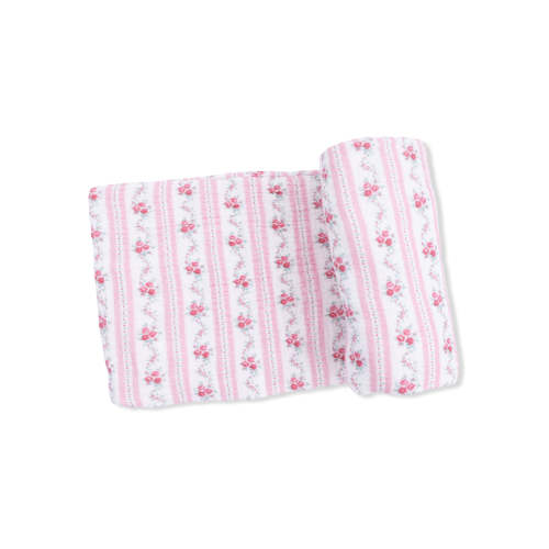 Muslin Swaddle, Winding Roses Stripe