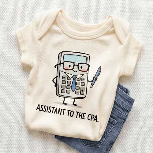Assistant To The CPA Baby Onesie - Funny Accountant Baby Bodysuit