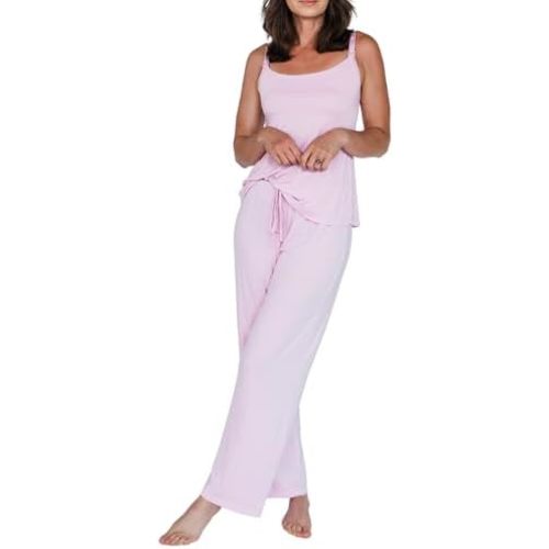 PIPER & MINT Drier Nights Sleep Tank & Pant Pajama Set - Quick Dry Ultra Soft Cooling Nursing Top & Pants Pajamas for Women