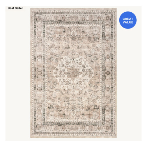 Keyara Spill Proof Washable Rug | Stone – Rugs USA