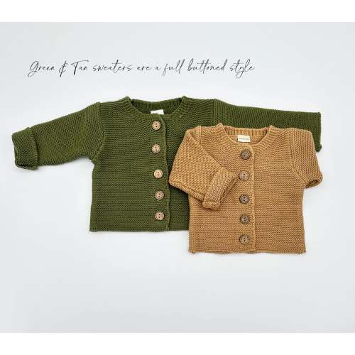 Andi Knitted Cardigan – Olive and Cradle