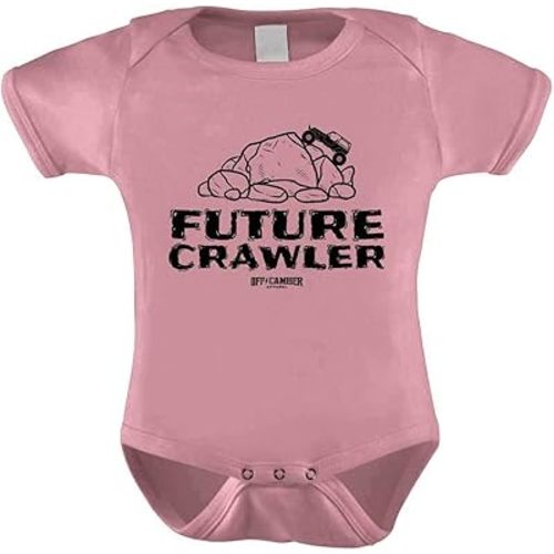 Off-Camber Apparel Infant Future Crawler Onesie offroad 4x4 outfit Multiple sizes/colors (6 Month, Baby Pink)