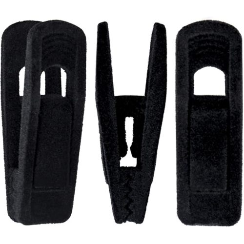 Hanger Clips for Velvet Hangers, 20 Pack Velvet Hanger Clips, Strong Hanger Clips Perfect for Skirt Pants Hangers (Black)