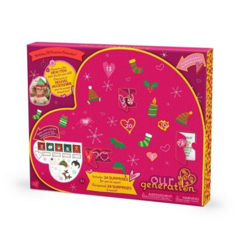 Our Generation Holiday Elf Surprise Advent Calendar Christmas Countdown Accessories for 18" Dolls