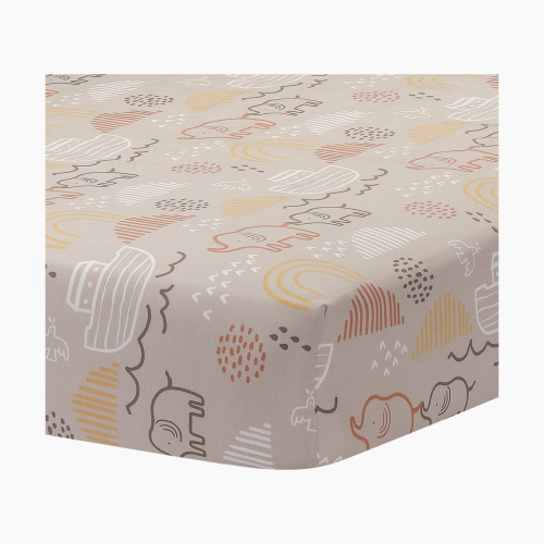 Lambs & Ivy Cotton Fitted Crib Sheet - Baby Noah