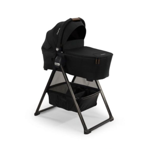 Triv & Swiv Bassinet & Stand - Caviar | Nuna