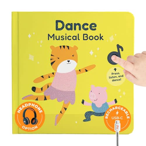 Cali's Books Dance to Classical Music Book Toddlers 1-3 Years Old - Nursery Rhymes Musical Book, Headphone Jack, Interactive Baby Sound Book, Singing Toy Children Girls, Learning Song Toy Toddler Boys