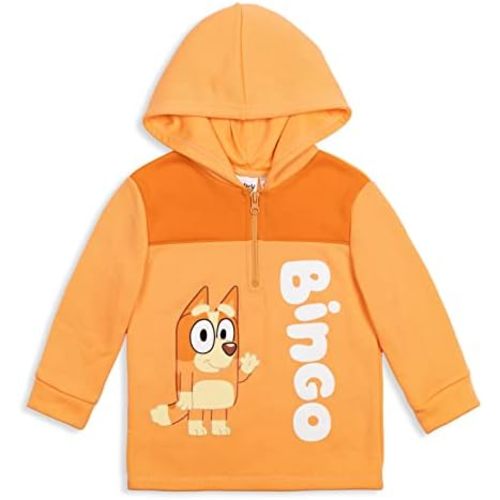 Bluey Bingo Fleece Half Zip Hoodie Toddler to Big Kid