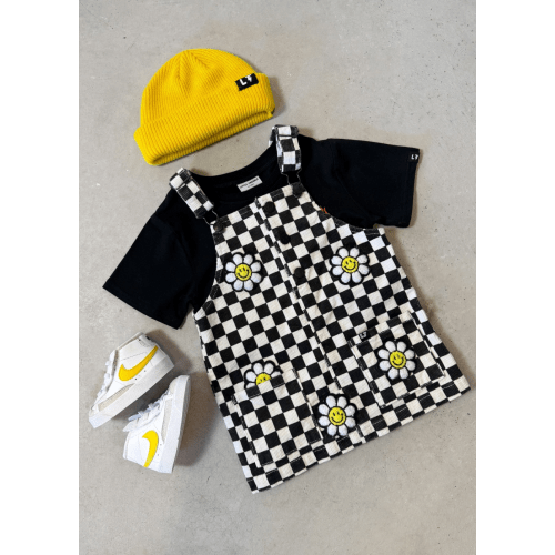 Little Trouble | Checker Bloomer Corduroy Dress