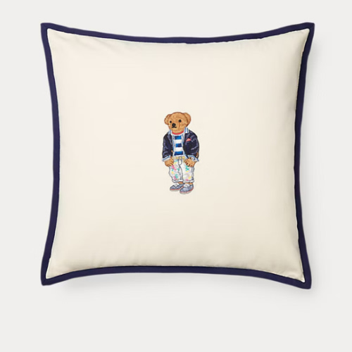 Color Shop Polo Bear Throw Pillow