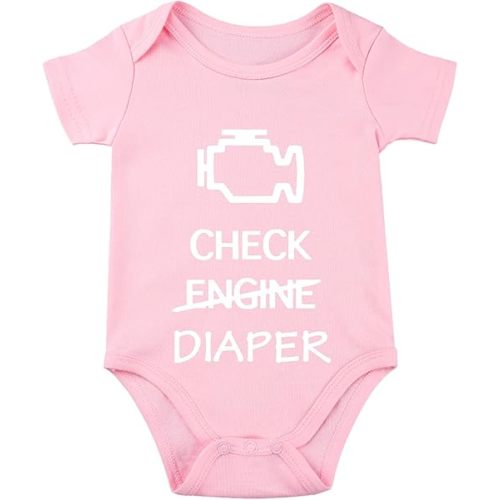 Check Engine Diaper Baby Bodysuit Mechanic Outfit f1 Clothes Baby Race Car Outfit Funny Babies Bodysuit