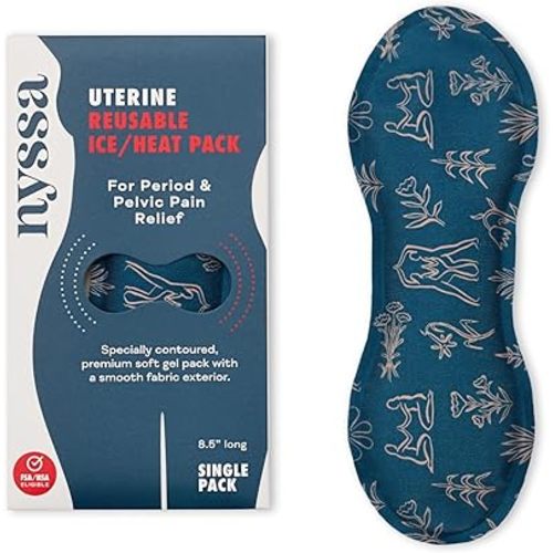Nyssa Uterine Ice & Heat Pack – Reusable Hot & Cold Therapy for Period, Postpartum, and Endometriosis Relief - Soft, Flexible Gel Pack