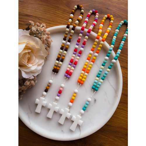 Handmade Children’s Rosary | Catholic Kids Silicone Prayer Beads | Silicone Rosary