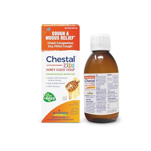 Boiron Chestal Honey Children's Cough Syrup for Nasal and Chest Congestion, Runny Nose, and Sore Throat Relief - 6.7 Fl oz