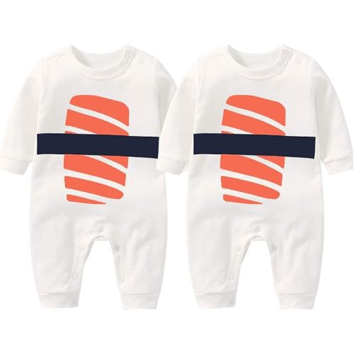 YSCULBUTOL Baby Bodysuit Yummz Tomato Ketchup Mustard Red Yellow Twins Set Boys Girls Clothes Twins Baby Outfits