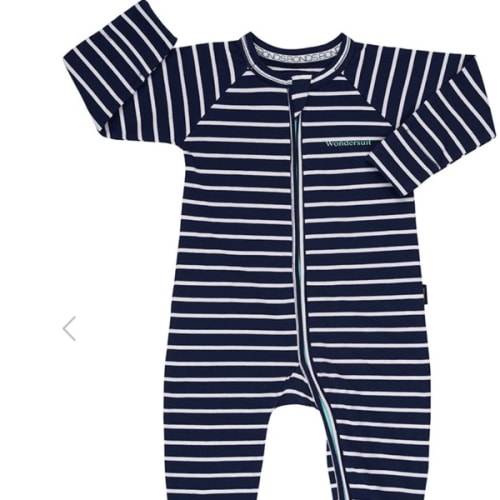 Buy Baby Zip Wondersuit in Black Sea & White Online | BONDS