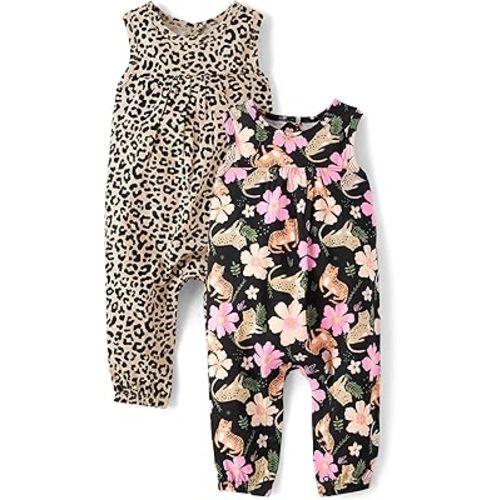 The Children's Place Baby Girls' And Newborn Sleeveless Pant Romper Playwear Outfit