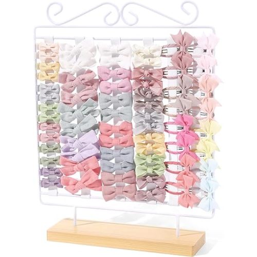 POVETIRE Bow Holder Bow Organizer for Girls, Baby Hair Clips Storage Stand, Hair Accessories Organizer Display Rack Decors Nursery Toddler Room