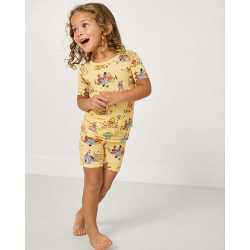Disney Playtime With Pooh Two-Piece Short Sleeve & Shorts Pajama Set | Little Sleepies