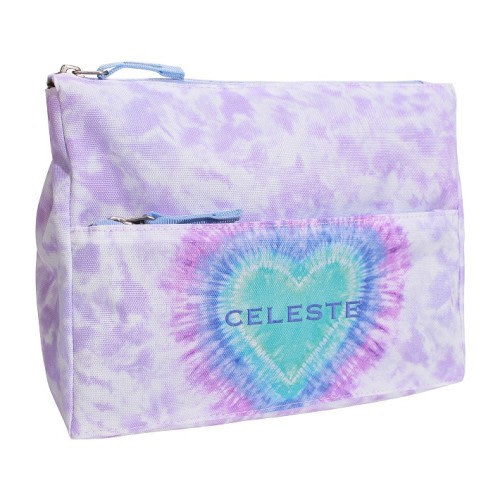 Mackenzie Lavender Heart Tie-Dye Supplies Pouch