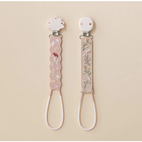Beadless Silicone Pacifier Clip Set (2-Pack)