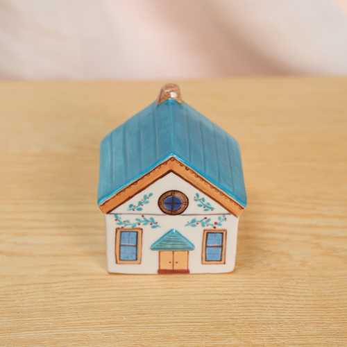 Handmade Ceramic House Figurine Colorful Handpainted Cozy Home Decor Gift for mom Cute Houses Housewarming Gift Unique aesthetic room decor