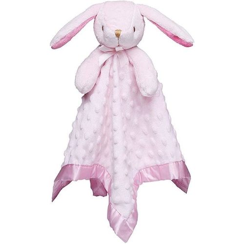 Pro Goleem Loveys for Babies Bunny Security Blanket Baby Girl Gifts Newborn Soft Pink Lovie for Infant and Toddler Snuggle Toy Stuffed Animal, Pink 16 Inch