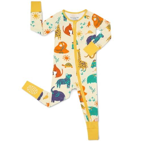 babee Reshinee Bamboo Viscose Baby Convertible Footie Pajama, Zipper Pajamas for Baby Boys & Girls, Sleep & Play Footed Pjs