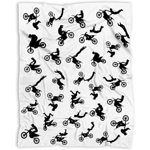 Motorcycles Dirt Bike Baby Blanket Gifts Super Soft Swaddle Newborn Cozy Baby Receiving Blanket Stroller Throw Blanket 40x30 in for Puppy