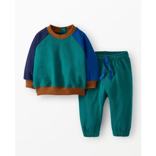 Baby French Terry Colorblock Sweatshirt & Sweatpants Set