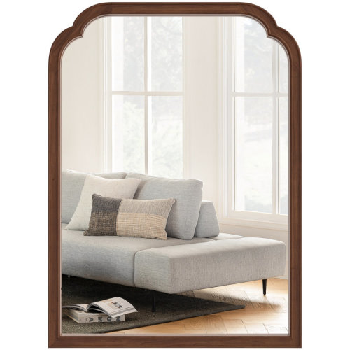 Winston Porter Ancalin Solid Wood Arched Wall Mirror & Reviews | Wayfair
