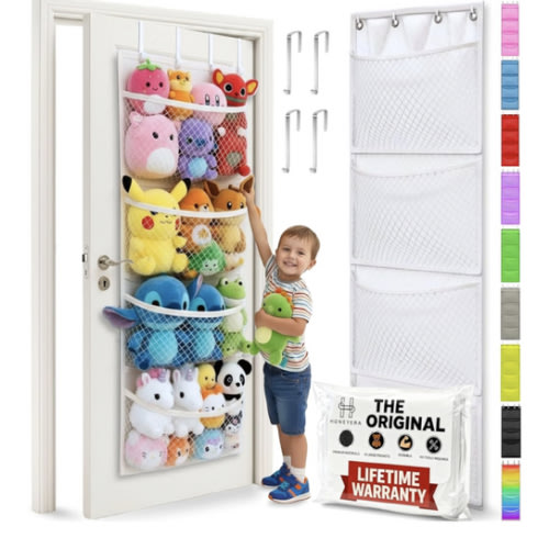 Amazon.com : The Original Stuffed Animal Storage (Patented) - Over Door Organizer for Stuffies, Toy Plush/Hammock Baby Hanging Storage Net Big Girls Toddler Large Bag Animals : Baby