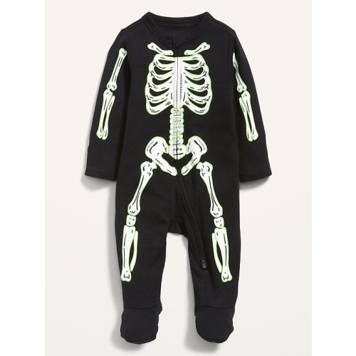 Unisex 2-Way-Zip Matching Halloween Sleep & Play Footed One-Piece for Baby