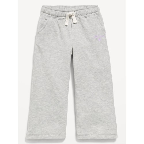 Logo-Graphic Wide-Leg Sweatpants for Toddler Girls