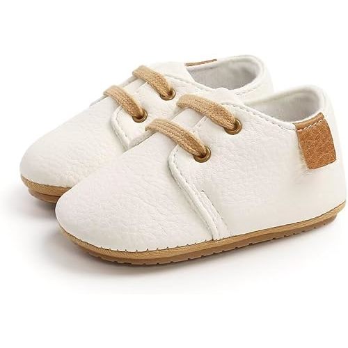 Baby Boys Sneakers PU Leather Soft Rubber Sole Infant Moccasins Anti-Slip Toddler First Walking Shoes Newborn Oxford Loafers