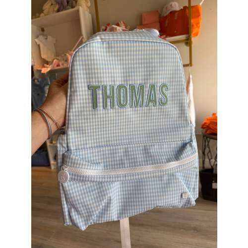 BACKPACKER - MIST GINGHAM Backpack by TRVL Designs