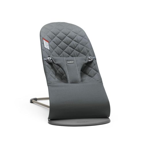 BabyBjorn Bouncer Bliss, Dark Gray Frame, Anthracite Cotton Classic Quilt