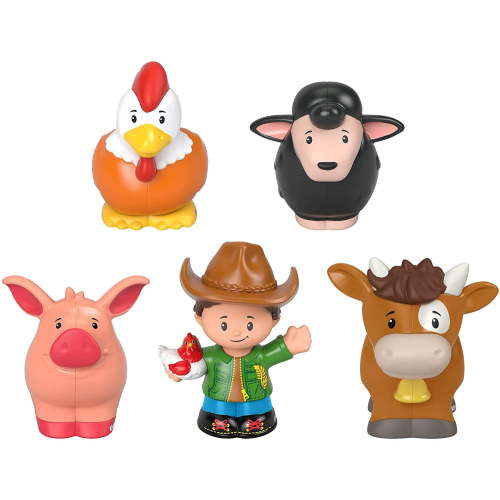 Fisher-Price Little People Farmer Figure Set, 5 Pieces, Farm Animal Toys for Toddlers