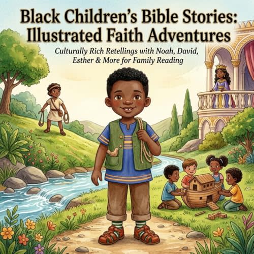 Black Children's Bible Stories: Illustrated Faith Adventures: Culturally Rich Retellings with Noah, David, Esther & More for Family Reading